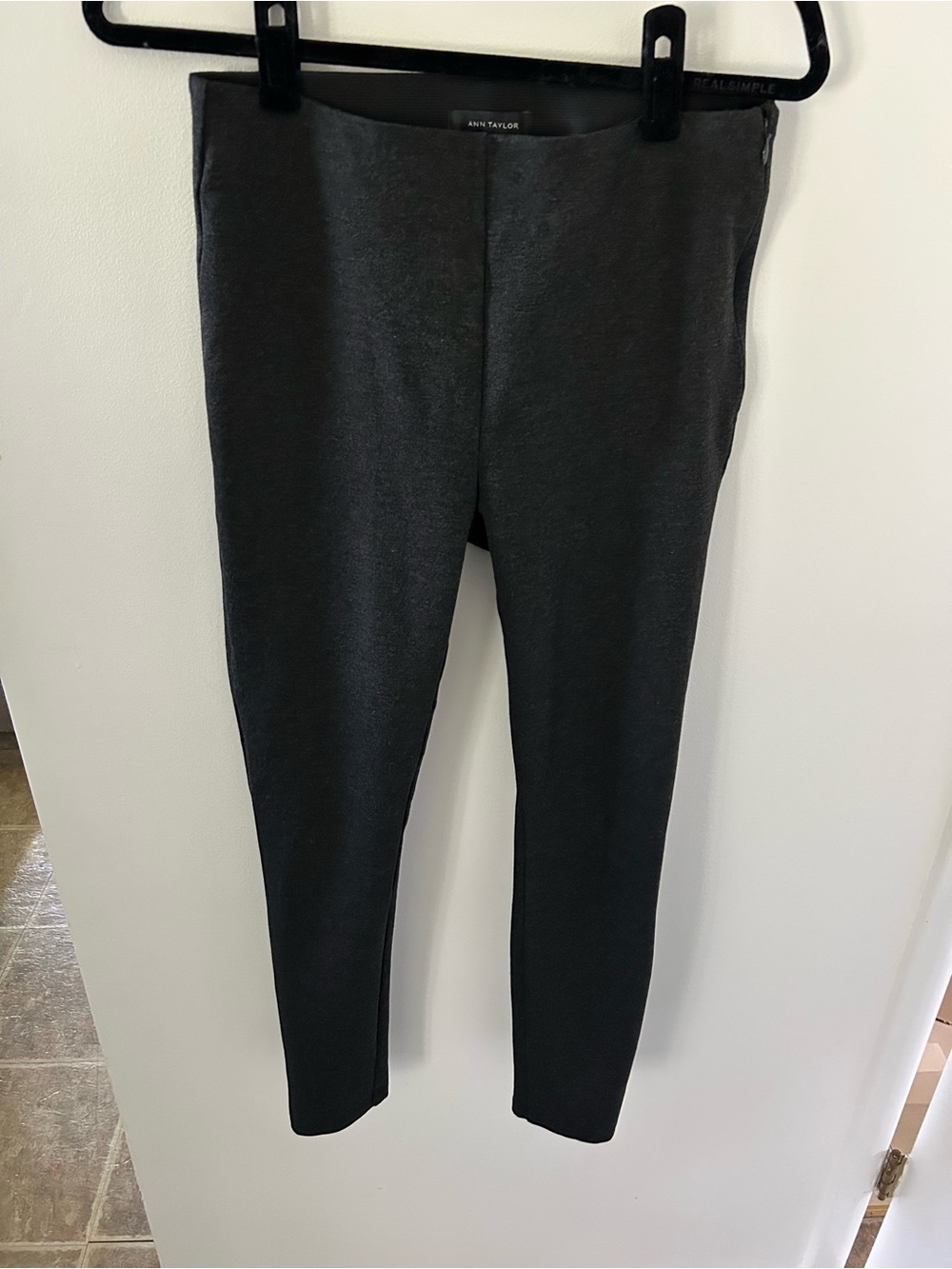 Ann Taylor Charcoal Gray Skinny Ponte Pants